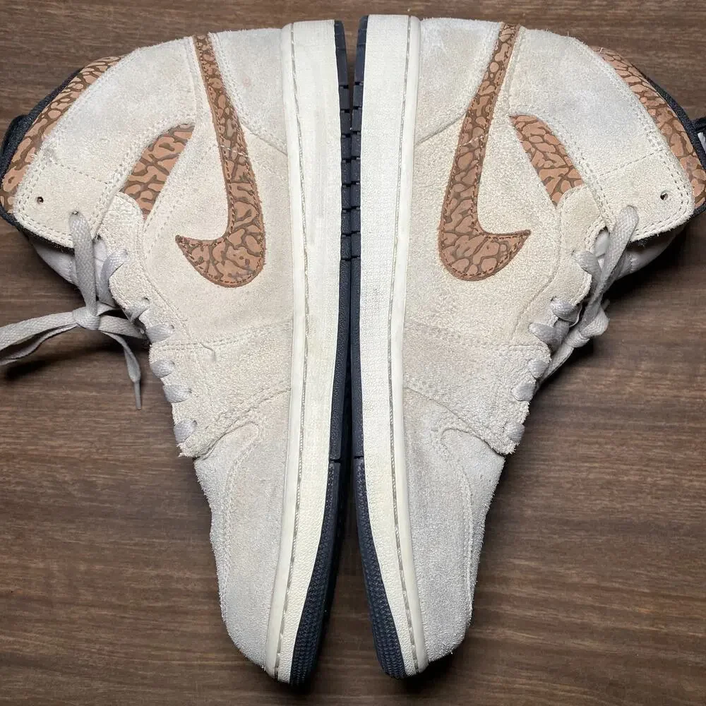 Men's Nike Air Jordan 1 Mid SE Orewood Brown Elephant Shoes Size 12 (DZ4129-102)